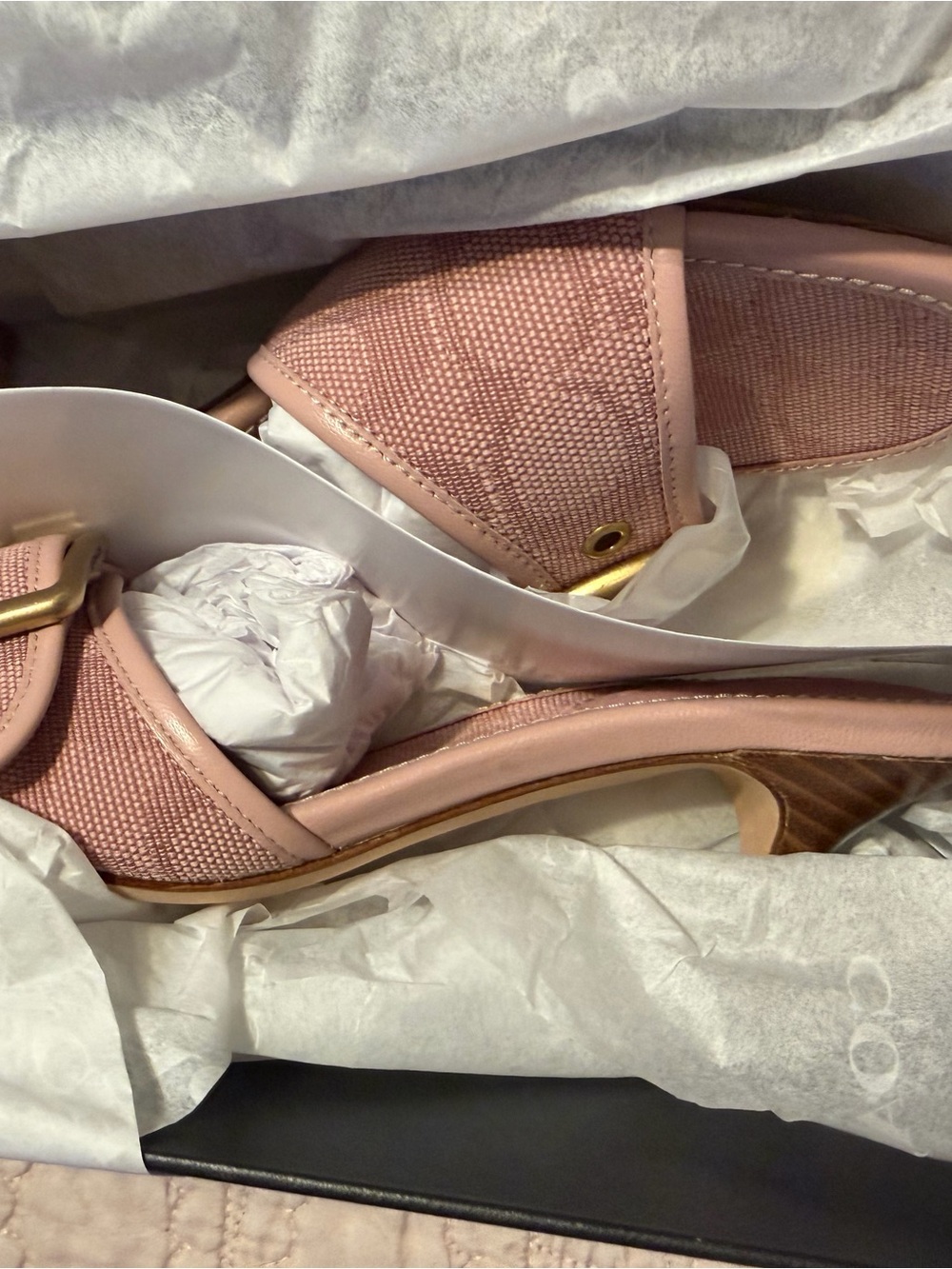 Coach Blush Pink Slingback Heeled Sandals
